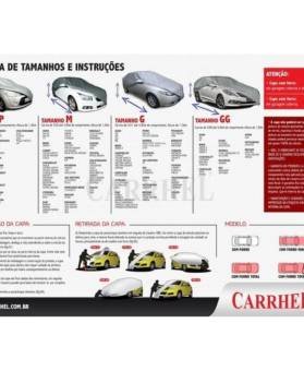 Capa Carro C/Forro Medio 296 Lisa C/Forro Tamanho Medio