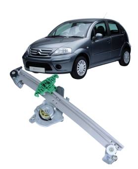 Maquina Vidro Eletrico C3 2003/2007 Com Motor Psa 9222Fh