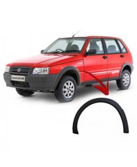 Moldura Paralama Dianteiro Esq Uno Way 2007/ Fiat 100176756