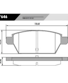 Pastilha De Freio Traseira Fusion 06/ Fras-Le Pd/646<Br>