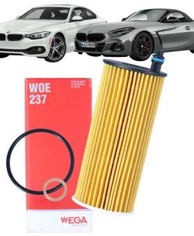 Filtro De Óleo Bmw Serie 1 120Ia Wega Woe237