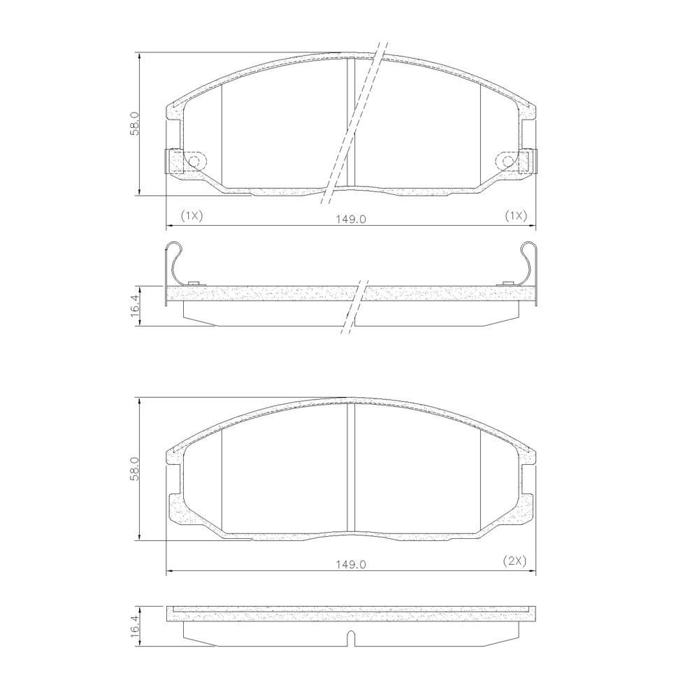 Pastilha De Freio Dianteira H1 1997/ Xg300 2001/ Rexton Actyon Frasle Pd630