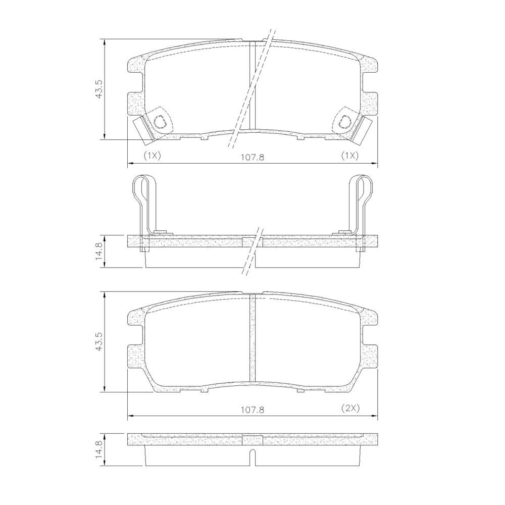 Pastilha De Freio Traseira Pajero 92/ Fras-Le Pd450