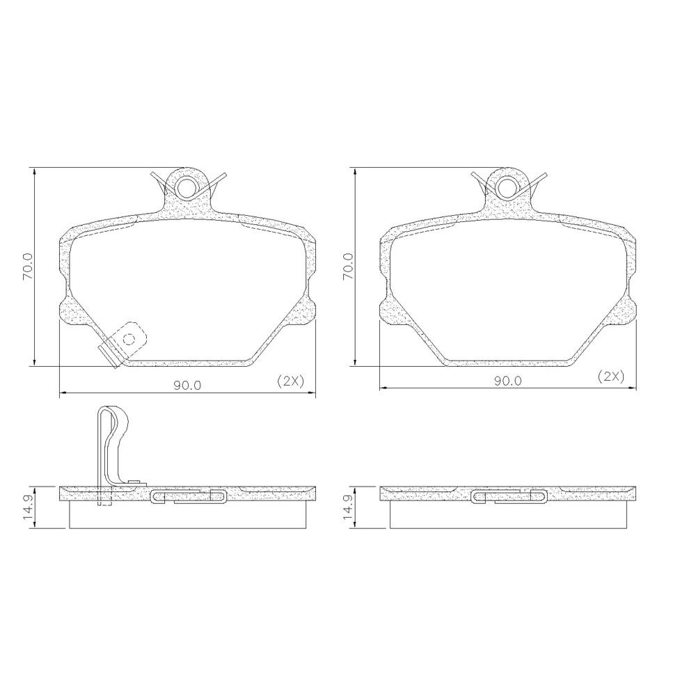 Pastilha De Freio Dianteira Smart For Two Coupe Ii 2007/ Frasle Pd1355