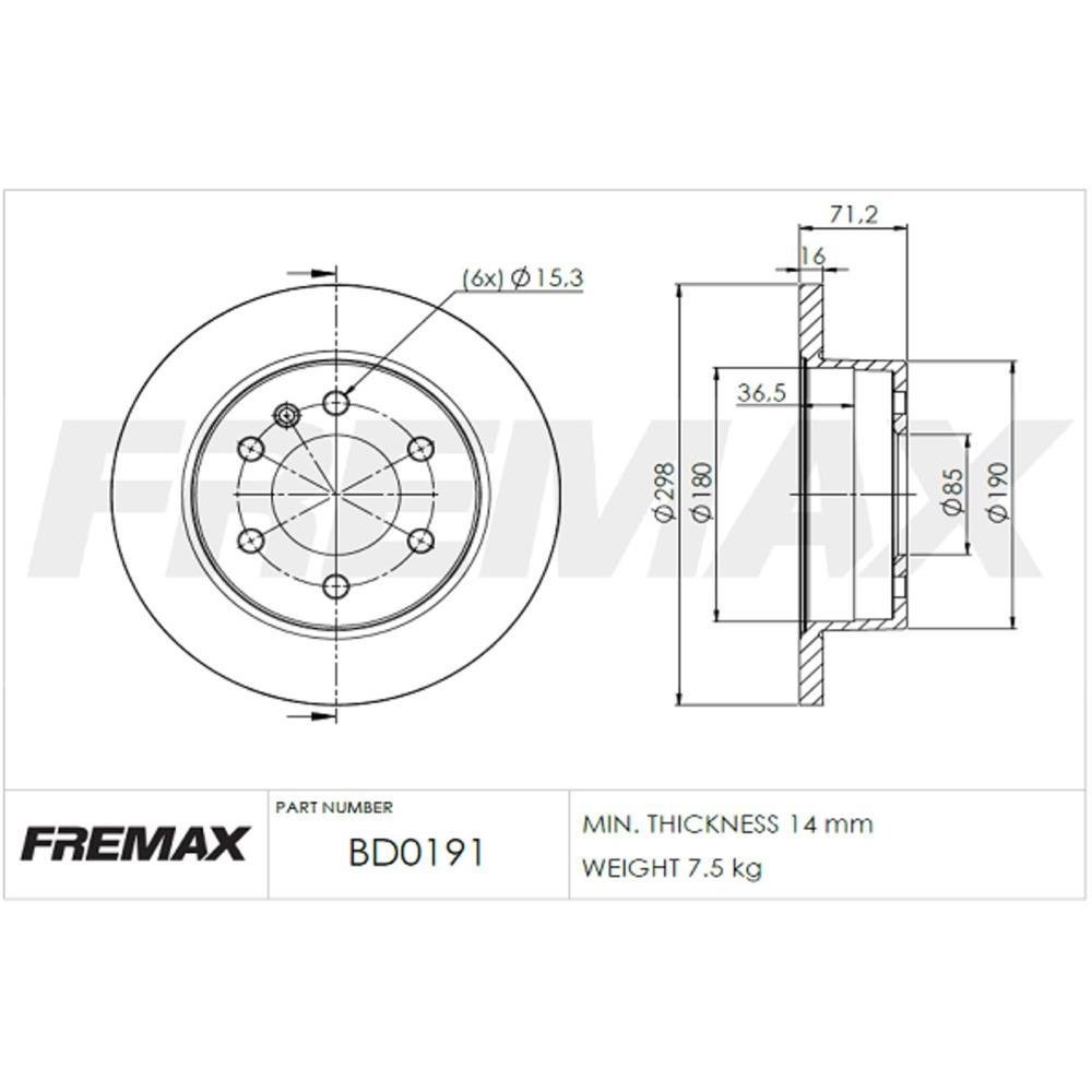 Disco De Freio Par Traseiro Mb Sprinter Fremax Bd0191