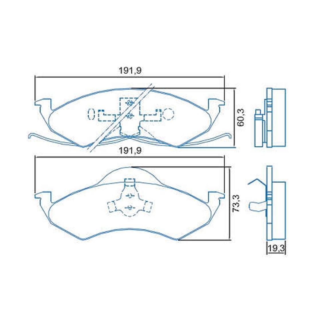 Pastilha De Freio Dianteiro Dodge Dakota 1998 A 2000 Jurid Hq2125