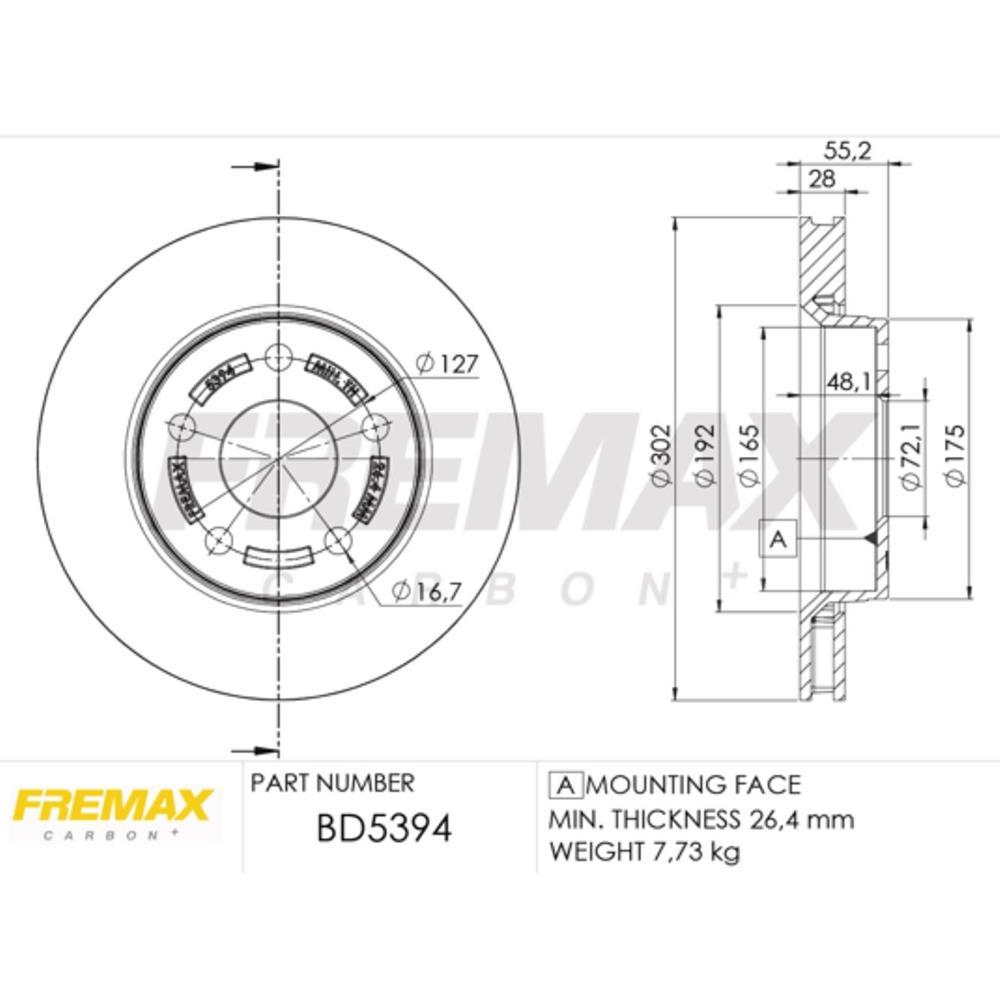 Disco Freio Dianteiro Jeep Wwrangler 2007 Fremax Bd5394