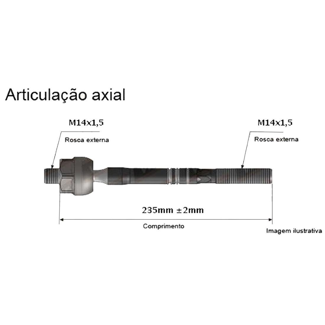 Axial Direcao Peugeot 208 2008 2015/ Viemar 680649