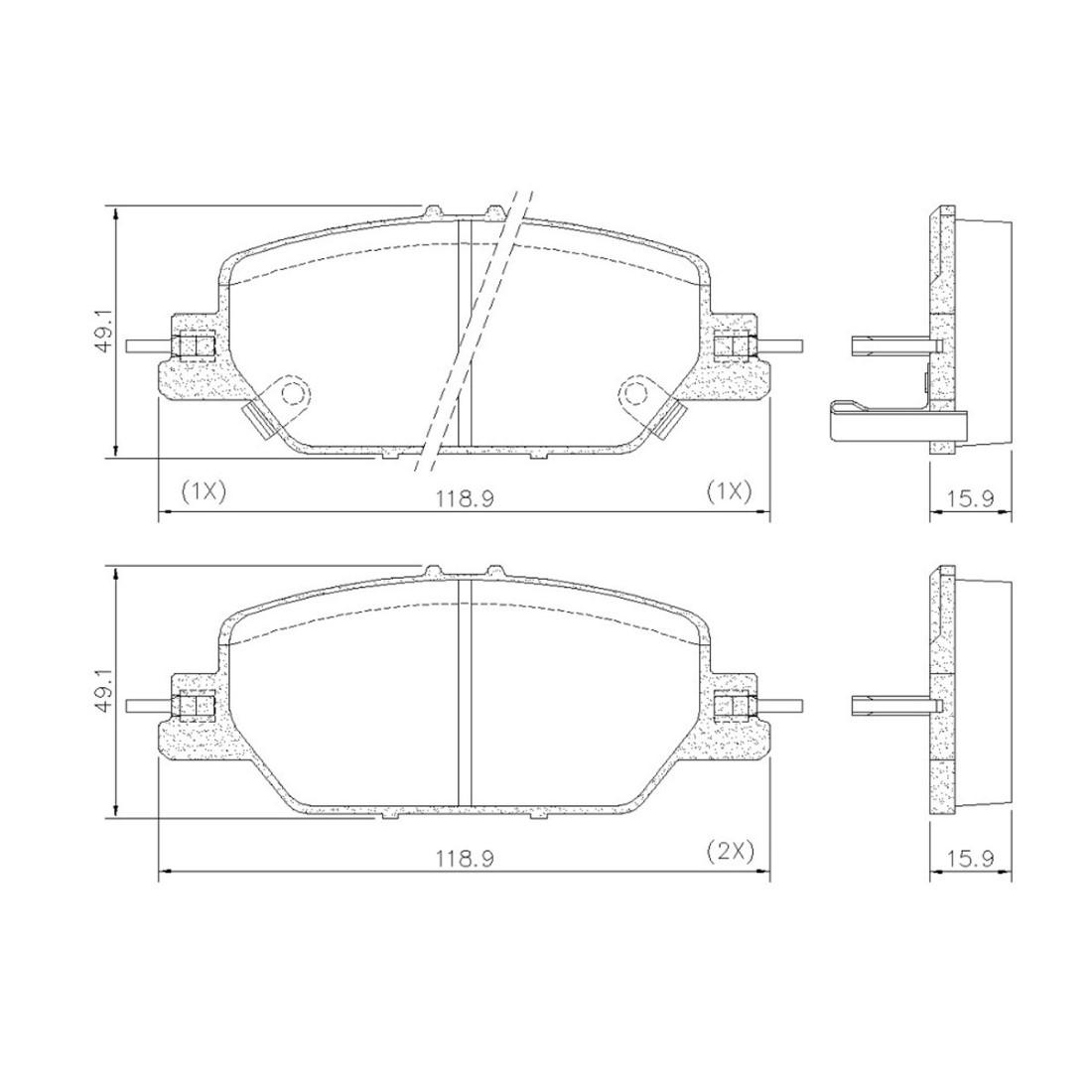 Pastilha Freio Traseira Crv 1.5 2018 A 2023 Fras-Le Pd1671