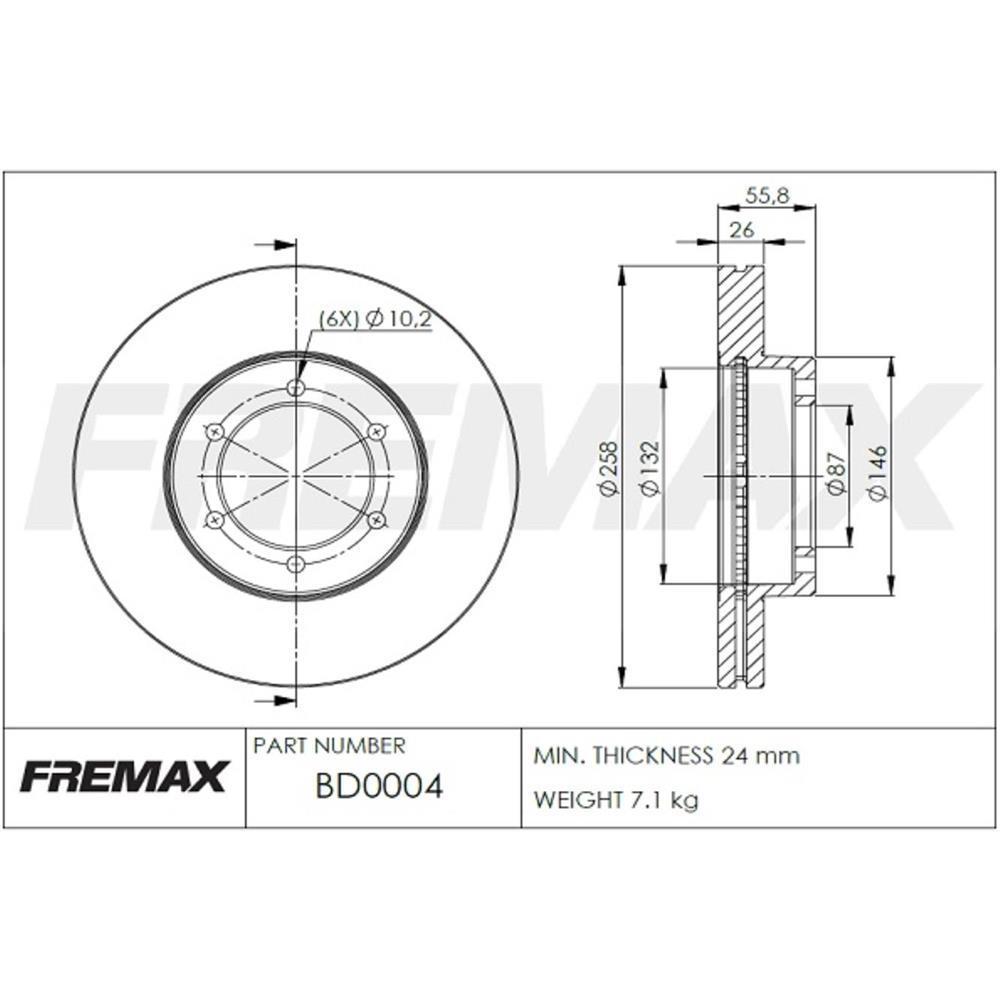 Disco De Freio Diant Besta 3.0 2.7 Grand Besta Fremax Bd0004