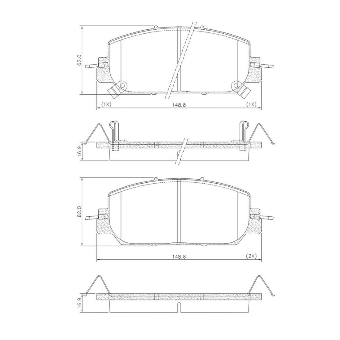 Pastilha Freio Dianteira Crv 1.5 2018 A 2023 Fras-Le Pd1593