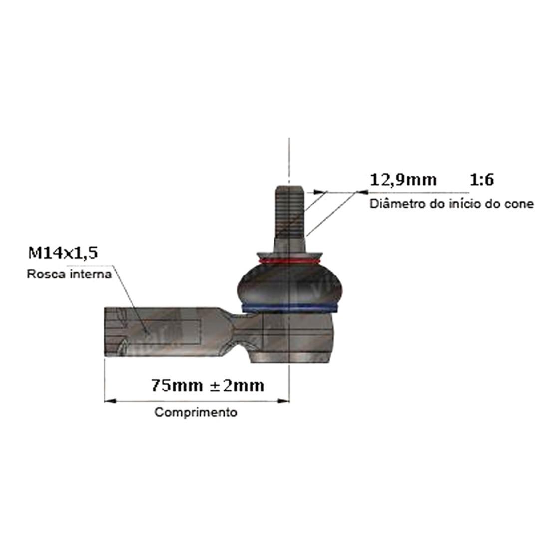 Terminal Direcao Esquerdo Ford Focus 2006 2009 Viemar 335474