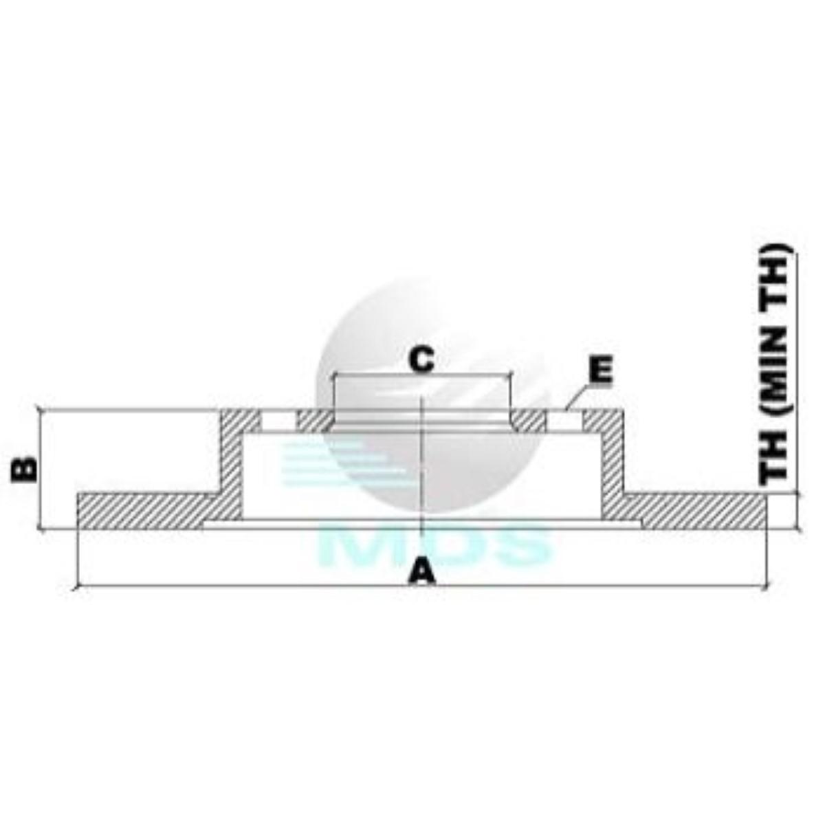 Disco De Freio Journey Freemont Caravan Mds D50D