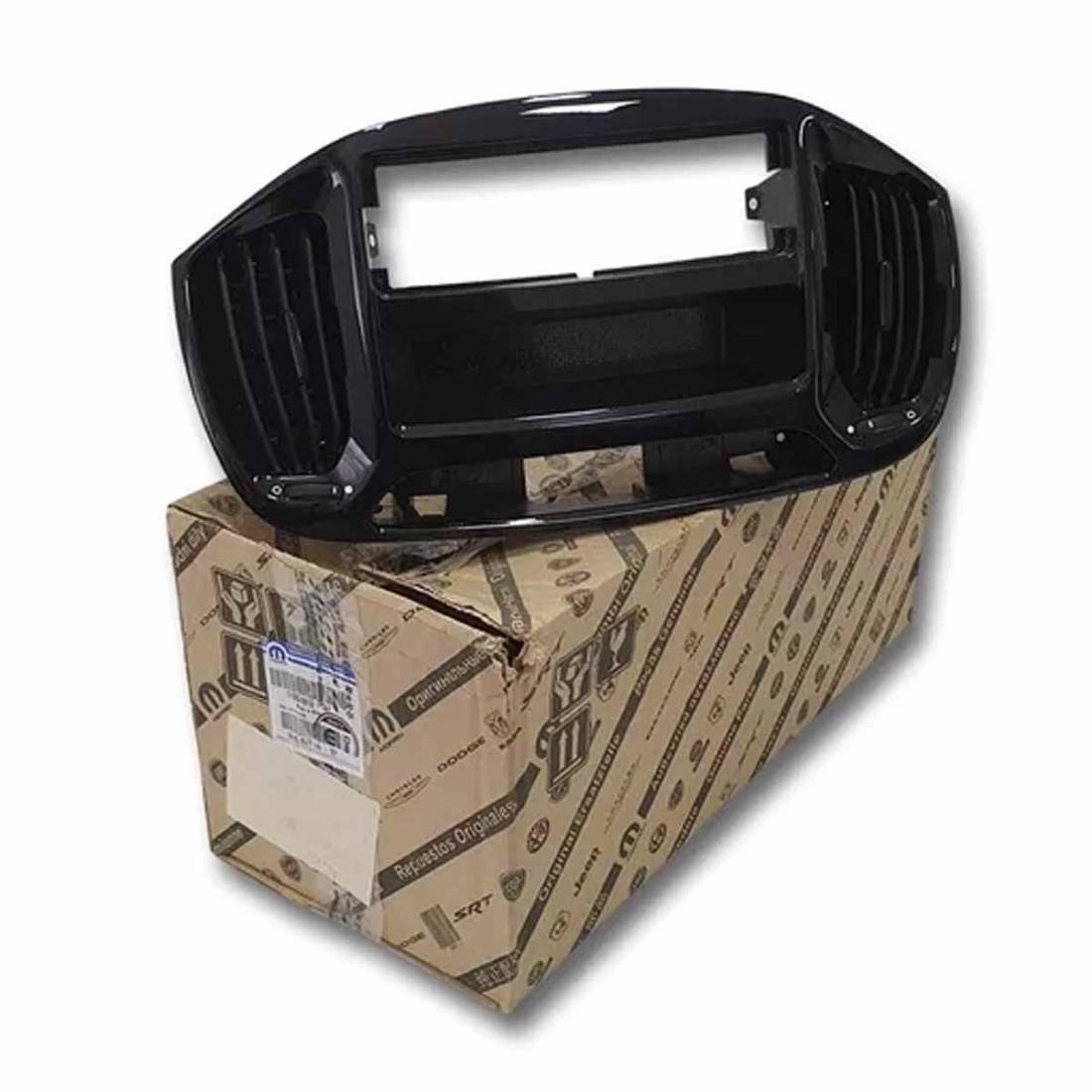 Moldura Central Painel Preto Fiat Uno 2015/ Fiat 100220813