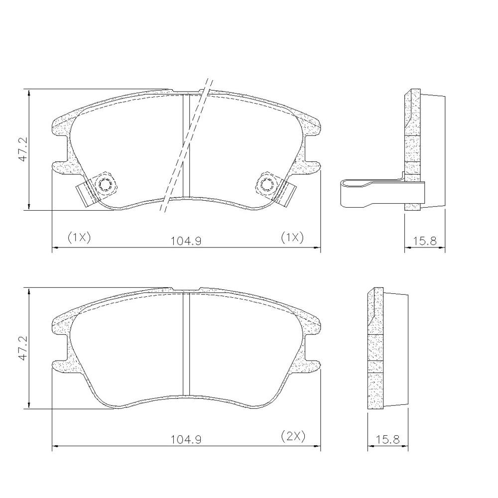 Pastilha De Freio Hyundai Amica Atos Frasle Pd535