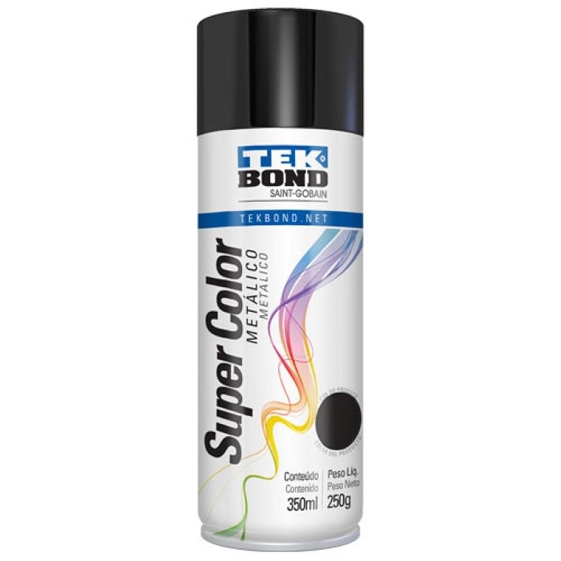 Tinta Spray Preto Metalico Uso Geral Tekbond 23321006900