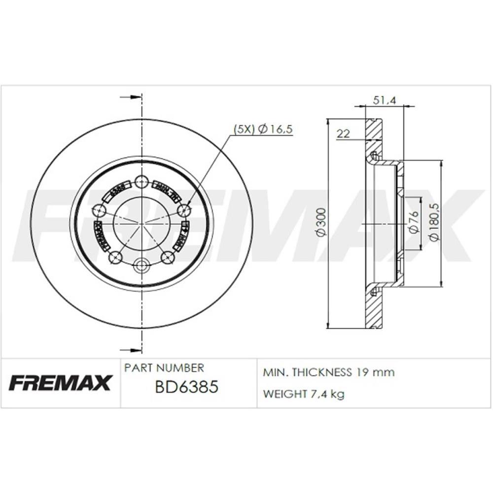 Disco Freio Traseiro Gm Amorak 2018 Fremax Bd6385