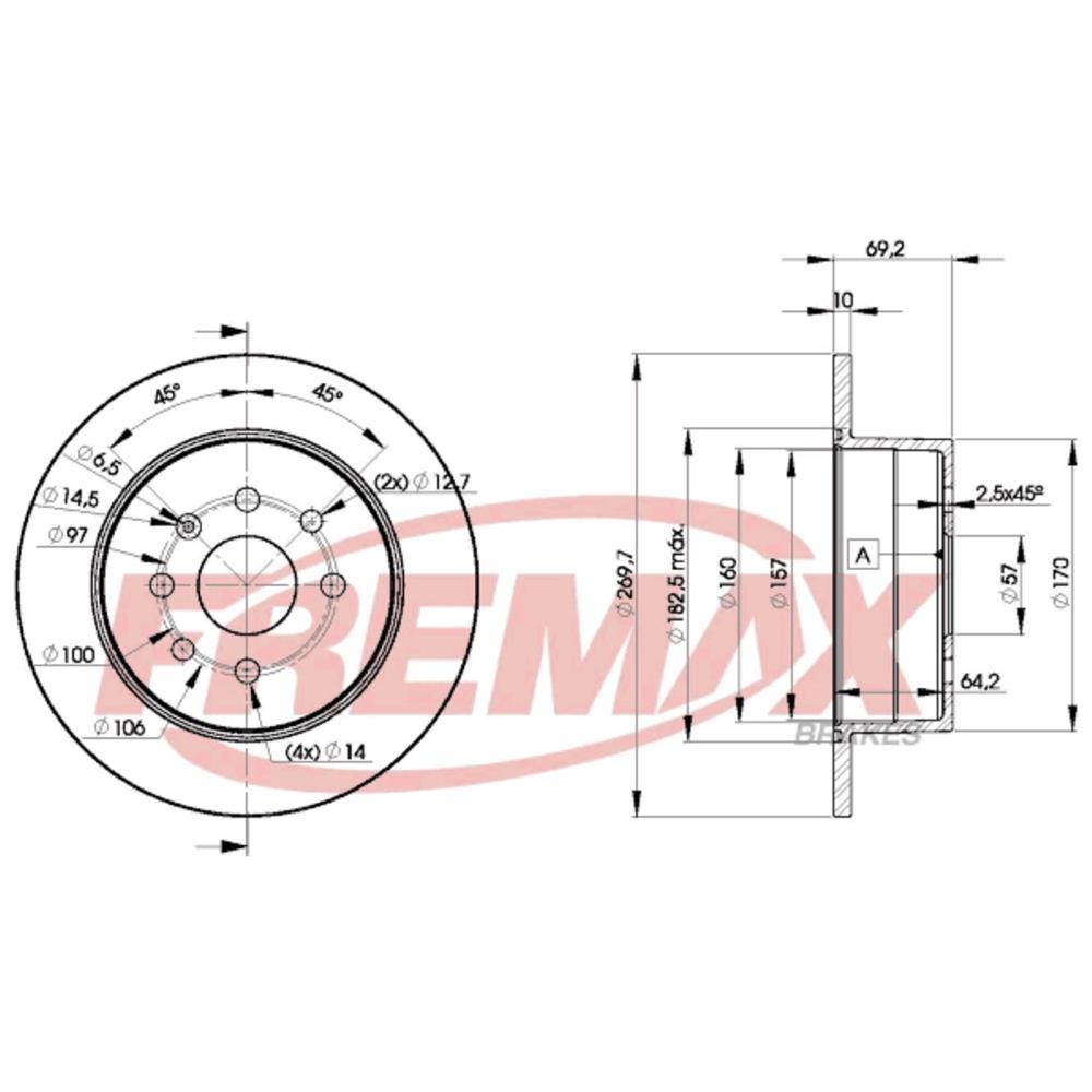 Disco De Freio Par Tras Astra Meriva Vectra Fremax Bd9209