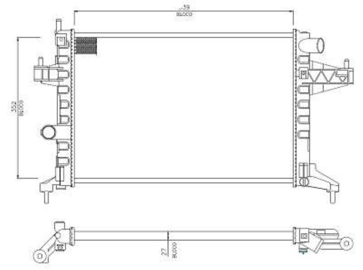 Radiador Corsa Montana 1.4 1.8 2003/ Com Ar Visconde Rv2578