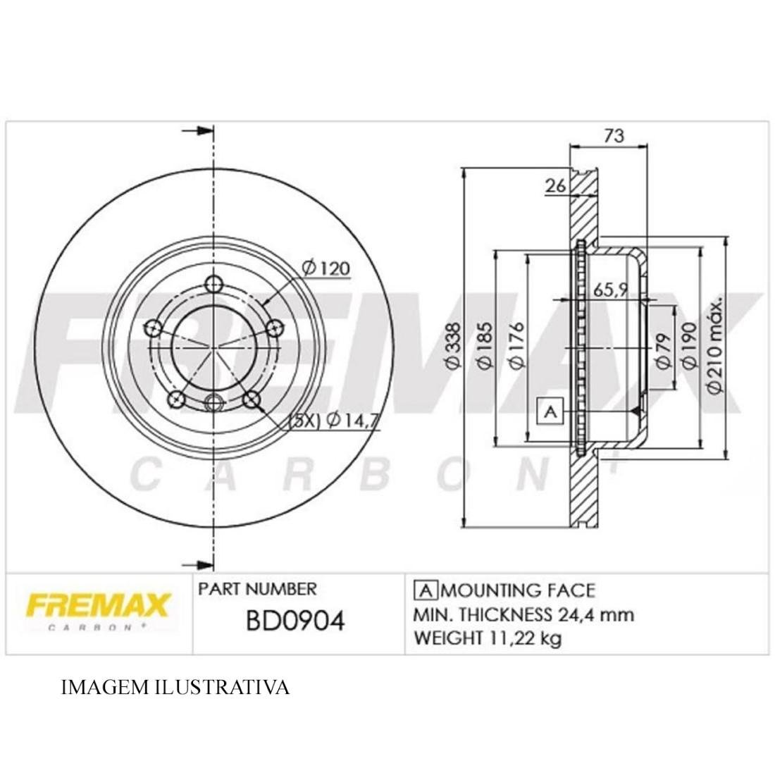 Disco Freio Dianteiro Vw Tiguan 2018/2022 Fremax Bd5621