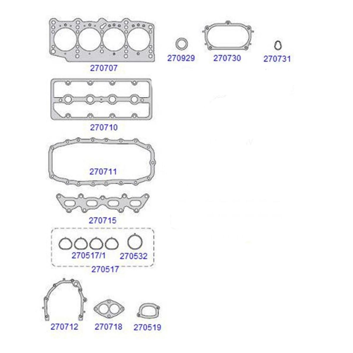 Junta Motor Palio Siena 1.0 1.3 16V Fire 00/ Taranto 270700