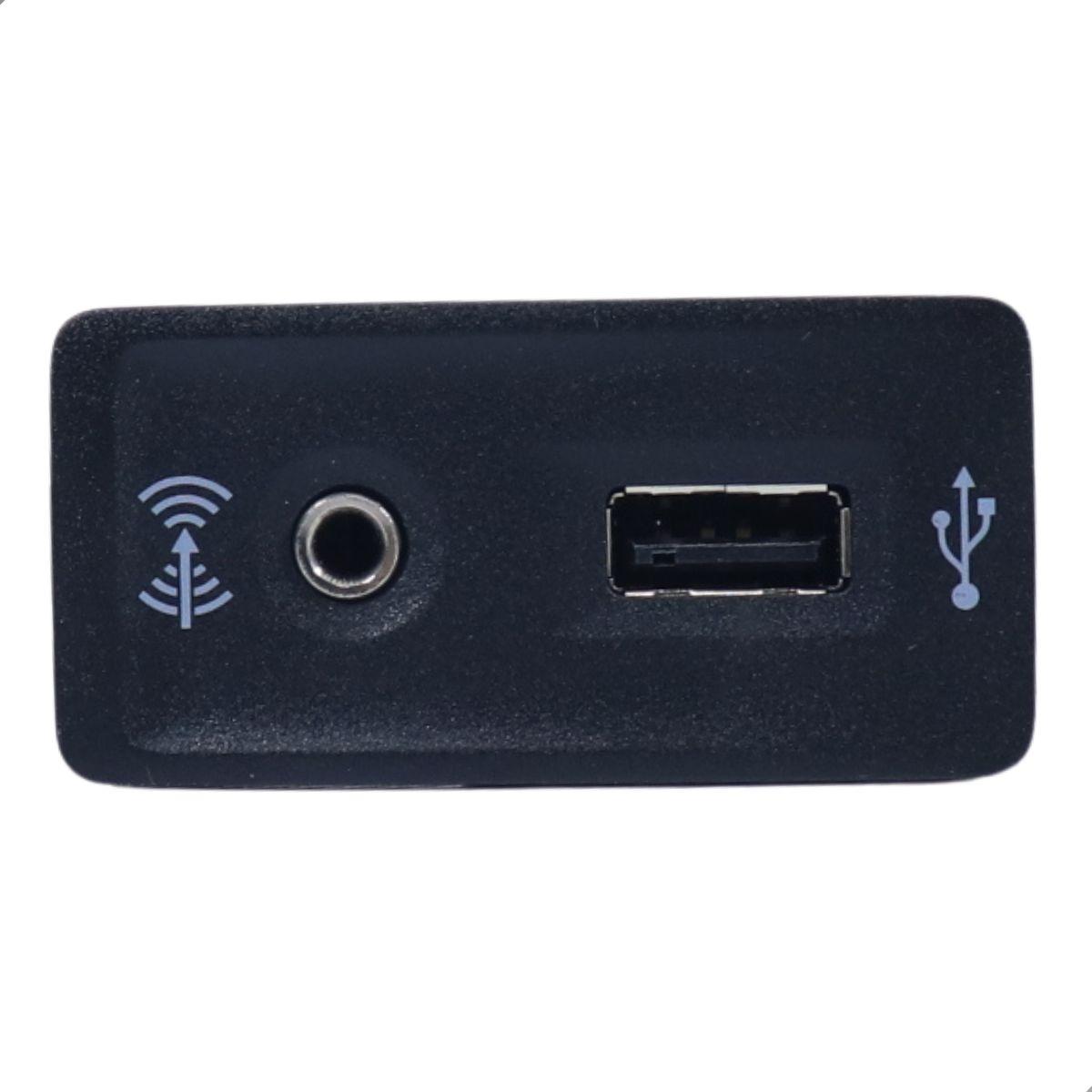 Conjunto Porta Usb Auxiliar Gol Fox Saveiro Vw 5Q0035726E
