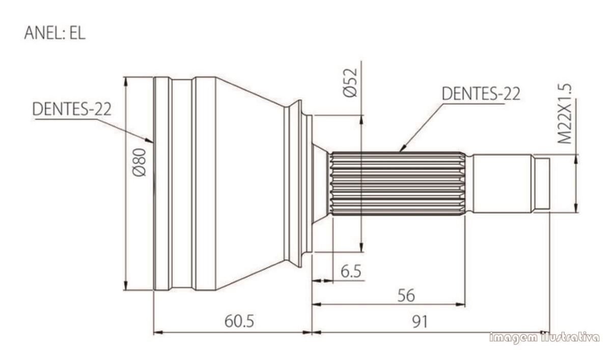 Ponteira Homocinética Fiorino Palio Siena Vetor Vt5017