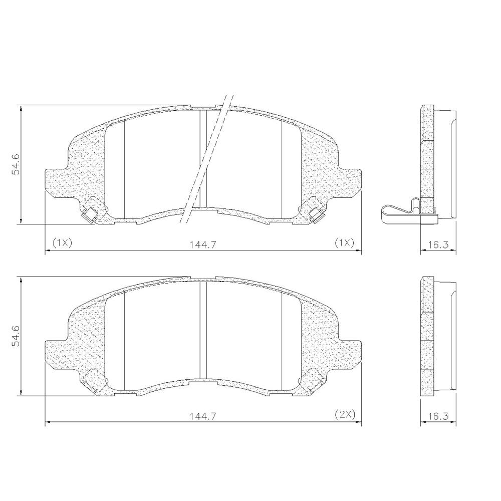 Pastilha De Freio Dianteira Jeep Compass 2011/ Frasle Pd1353