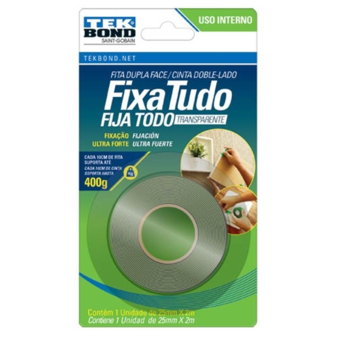 Fita Dupla Face Acrilica Int 25Mm X 2M Tekbond 21121025202