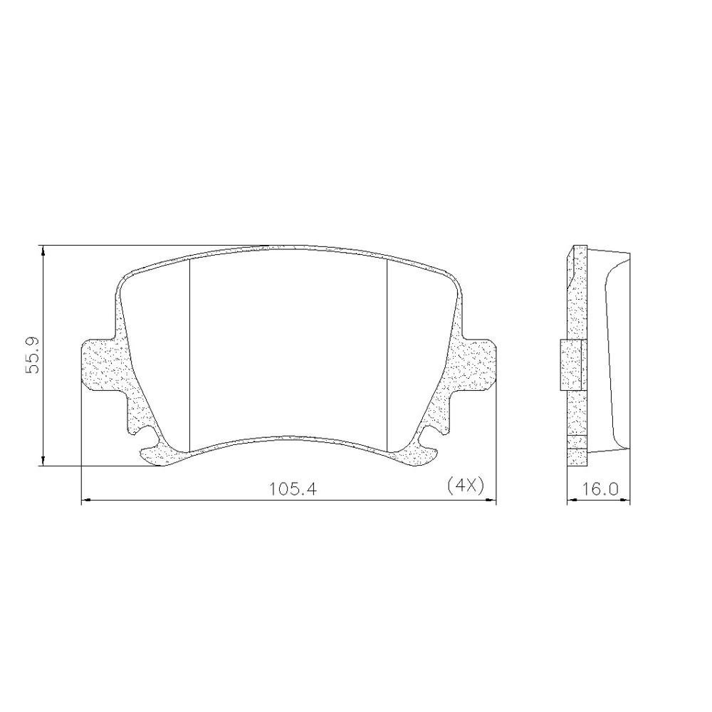 Pastilha Freio Audi A3 A4 A6 Tt Saveiro Tiguan Jetta Golf Fras-Le Pd1030-Cmaxx