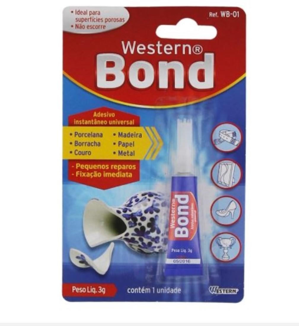 Adesivo Instantaneo Universal Super Cola Bond Western Wb-01