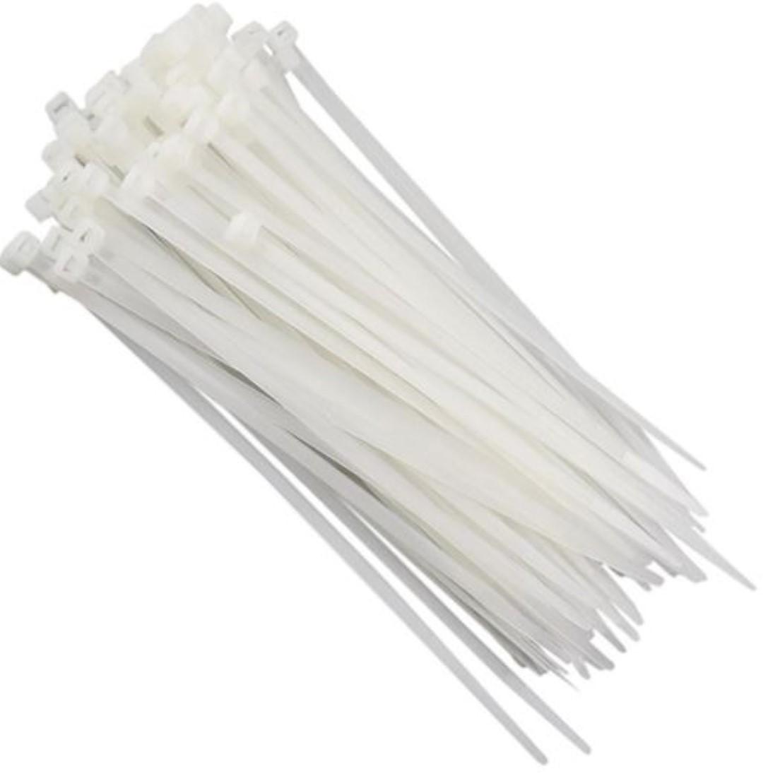 Abracadeiras De Nylon Branco 7,6X350Mm 100 Unid Western 1283
