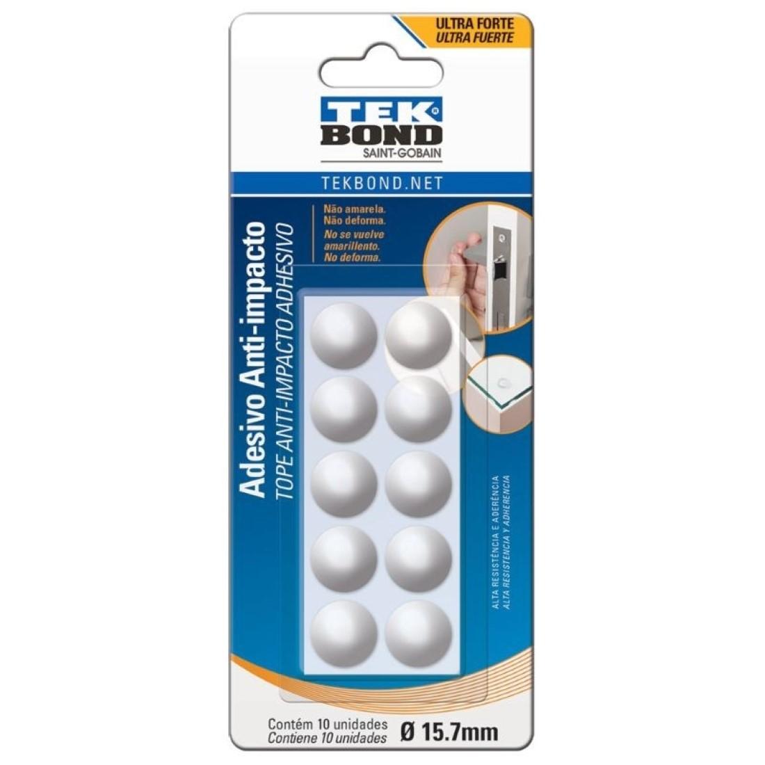 Adesivo Anti-Impacto 15,7Mm 10 Unidades Tekbond 23501015700