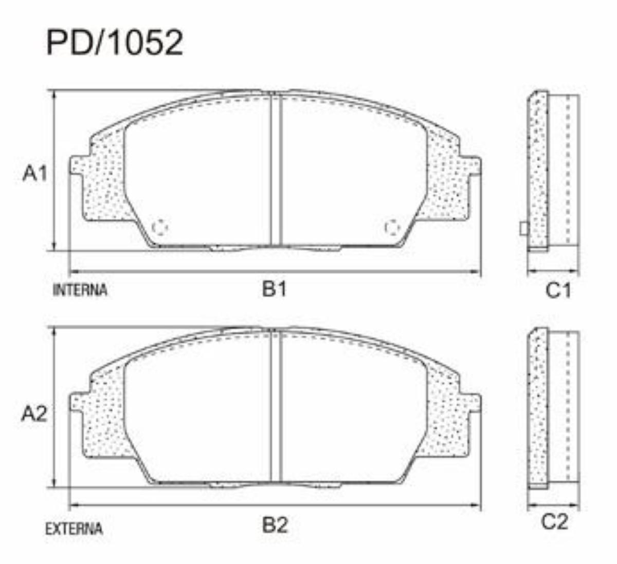 Pastilha De Freio Diant Honda Civic 2007/ 2.0 Frasle Pd1052