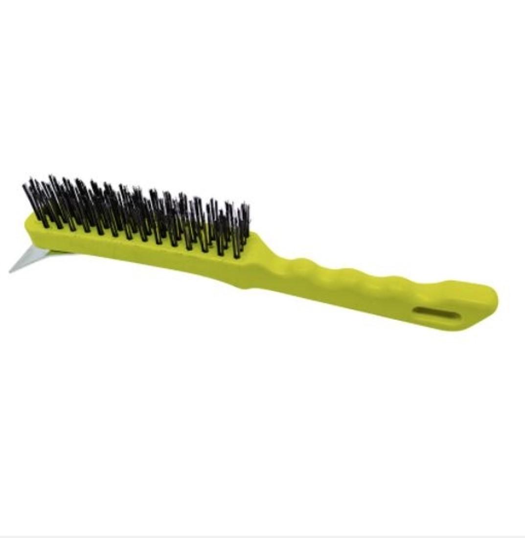 Escova De Aco Com Raspador 28,5 Cm Western 2576