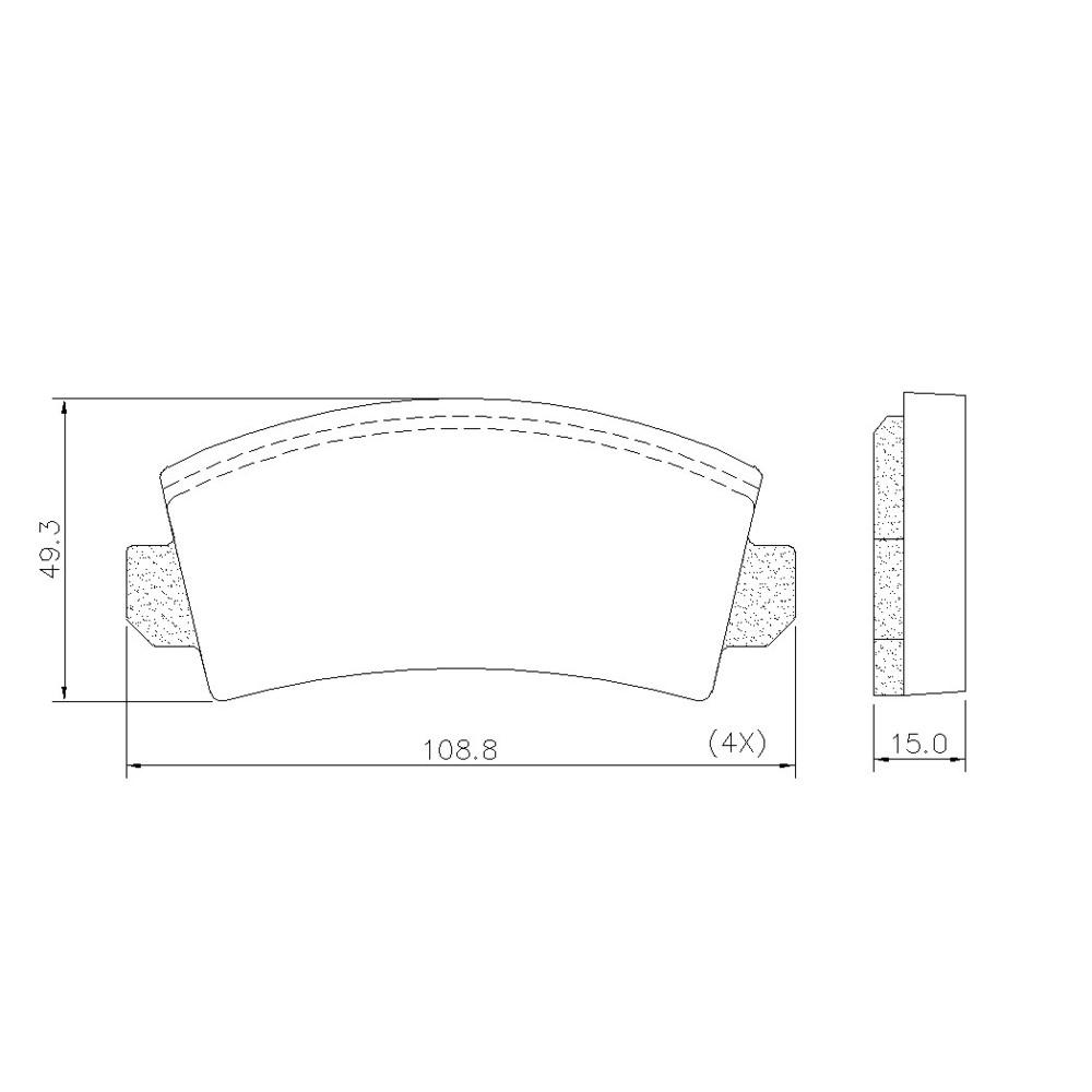 Pastilha De Freio Dianteira Corcel F147 Dodge Fras-Le Pd10