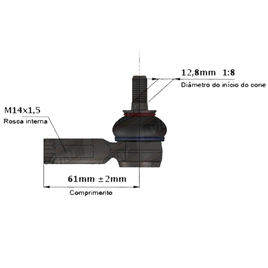 Terminal Direcao Ld Le Honda Civic Crv 2000/ Viemar 335182