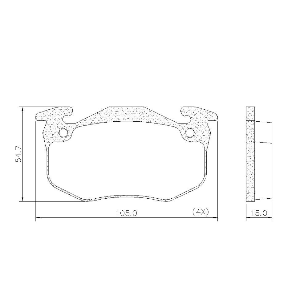 Pastilha De Freio Dianteira Twingo 93/ Pd327 Fras-Le