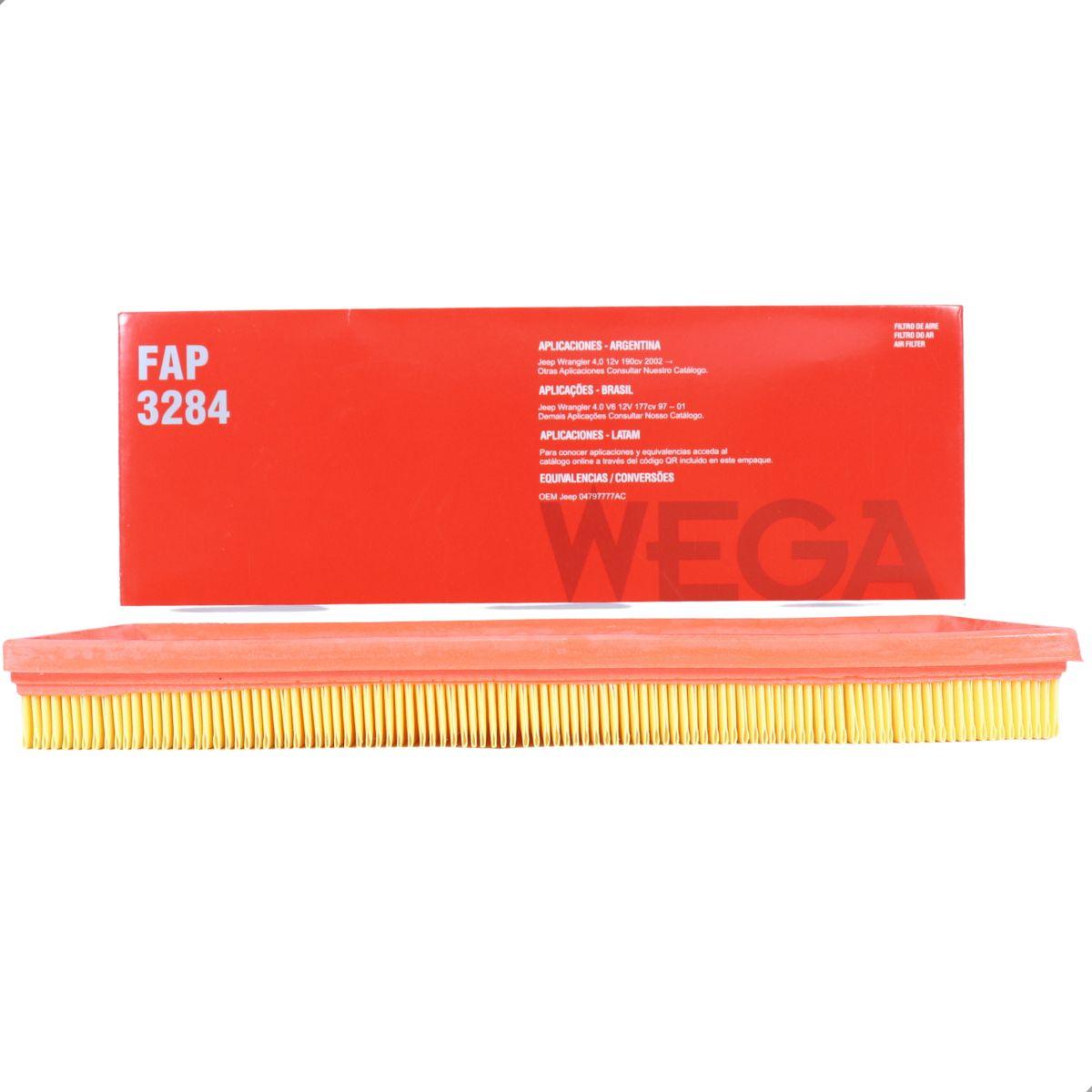 Filtro De Ar Jeep Wrangler 4.0 V6 1997/2001 Wega Fap3284