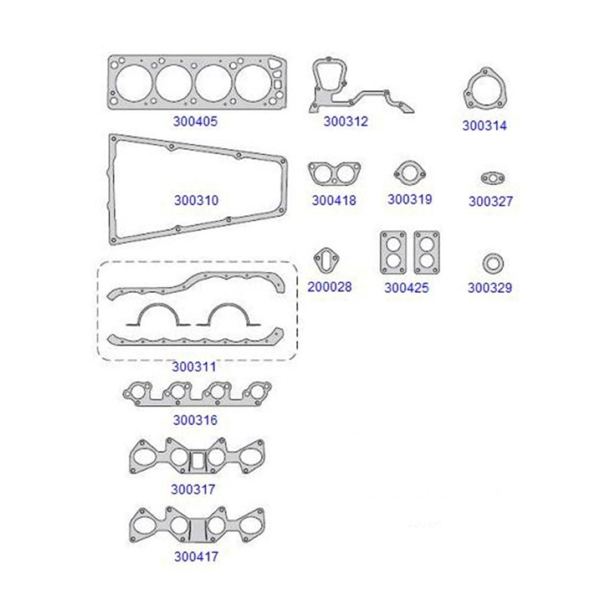Junta Do Motor Maverick Rural Jeep F100 2.3 4 Cilindros Taranto 300400
