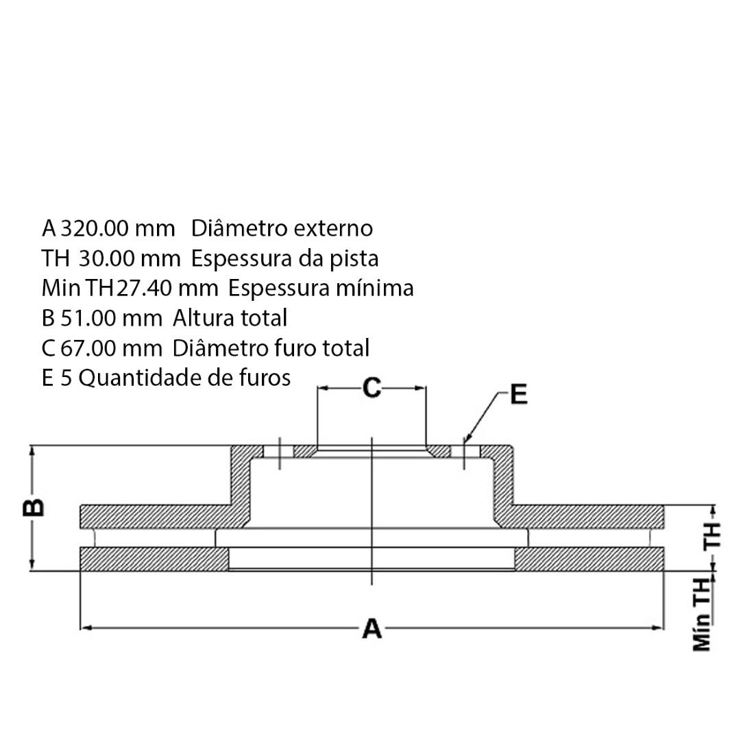 Disco Freio Dianteiro Mercedes Benz A250 Gla 250 Fremax Bd0107