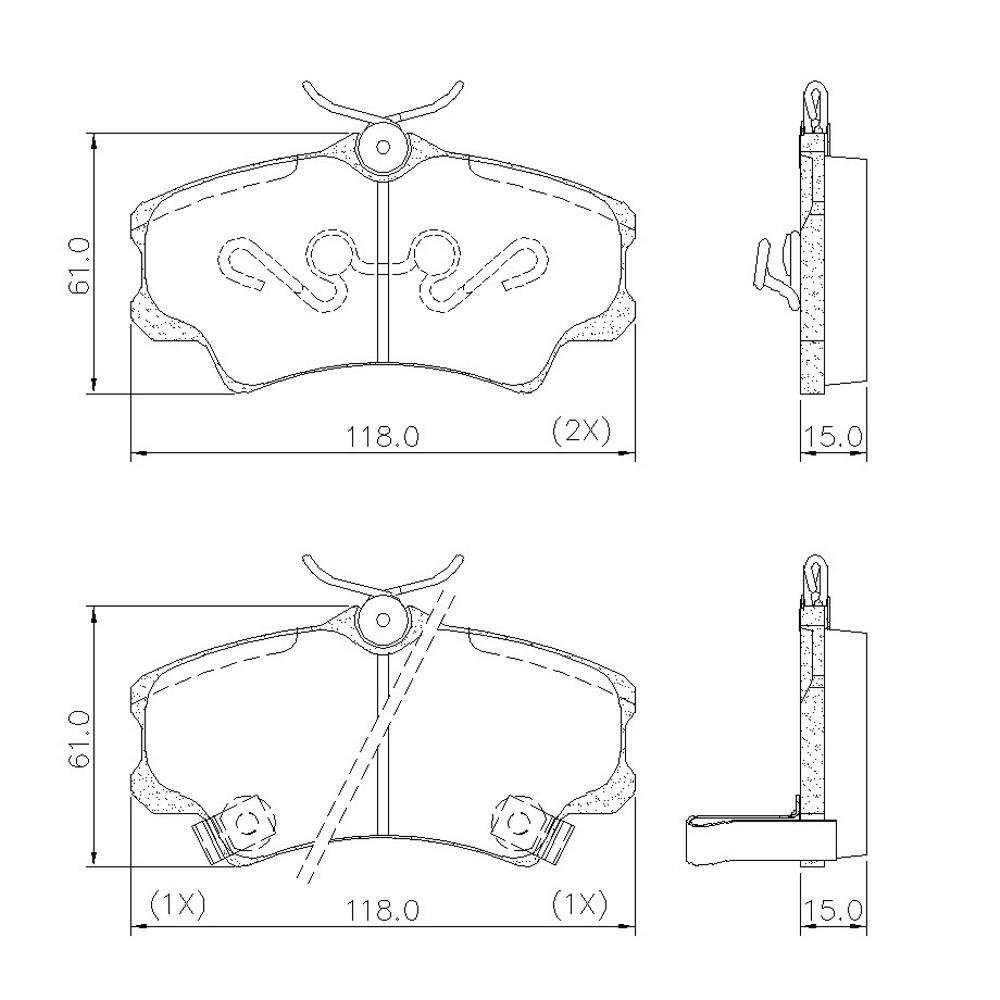 Pastilha De Freio Dianteira Honda Civic 98/ Pd71 Fras-Le<Br>