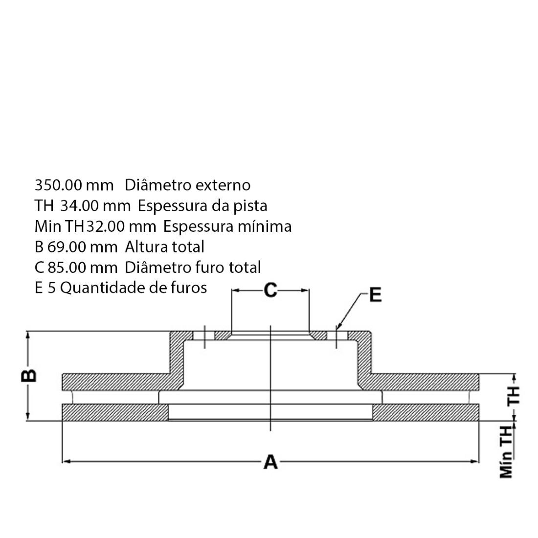 Disco Freio Dianteiro Audi Q7 Porsche Cayenne Vw Touareg Fremax Bd3324