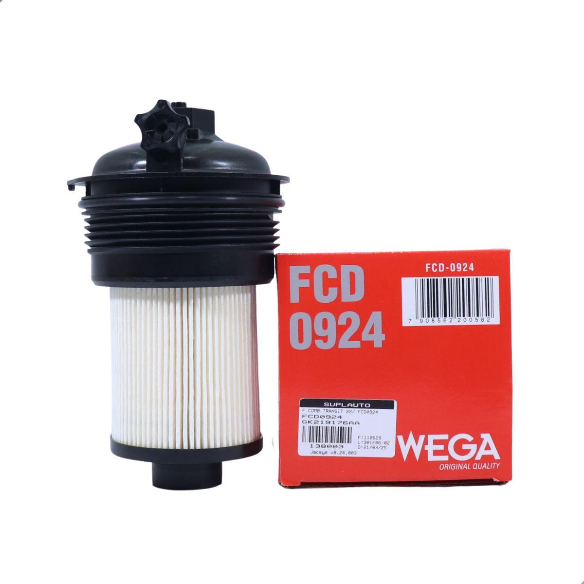Filtro De Combustivel Transit Diesel 16V 2022/ Wega Fcd0924