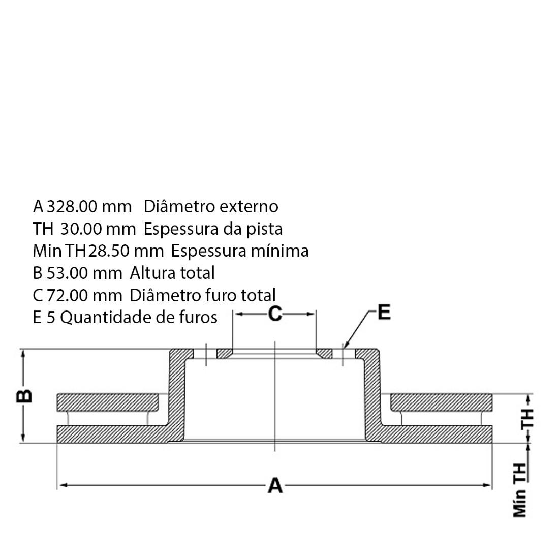 Disco Freio Dianteiro Jeep Commander Grand Cherokee Fremax Bd9269
