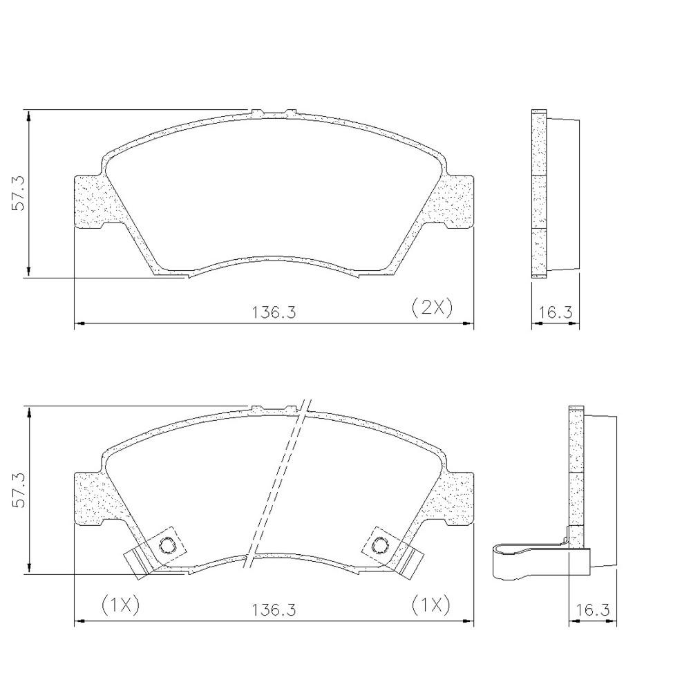 Pastilha De Freio Dianteira Honda Civic 1992/ Frasle Pd493