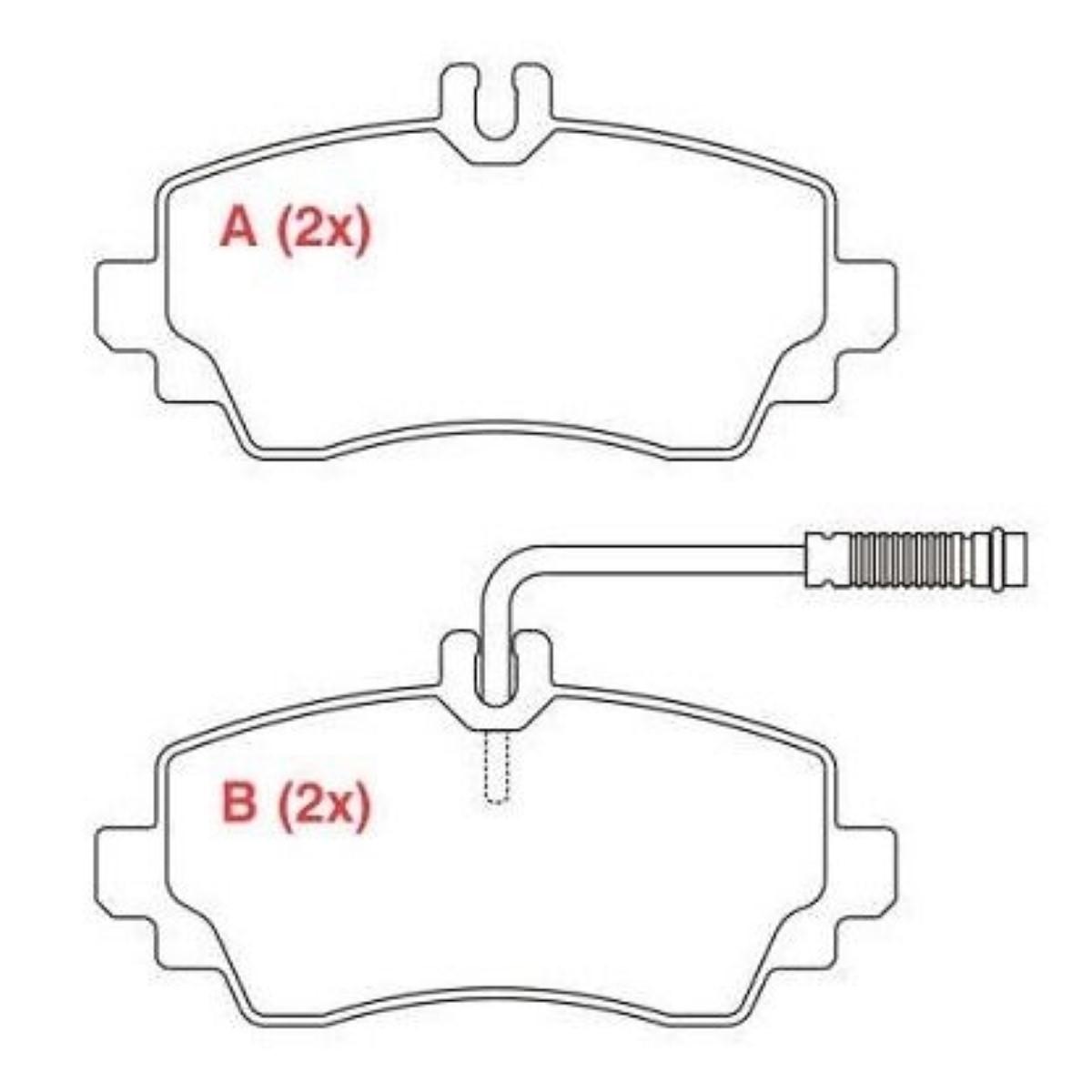 Pastilha De Freio Dianteira Classe A 140 160 170 Willtec Pw67Ap