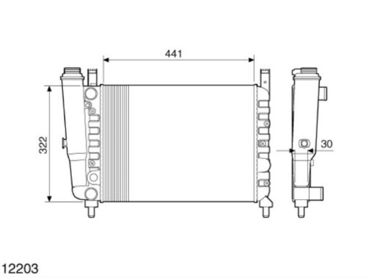 Radiador Uno Fiorino Premio 1.0 1.3 1.5 1985/ Sem Ar Cond Visconde Rv2203