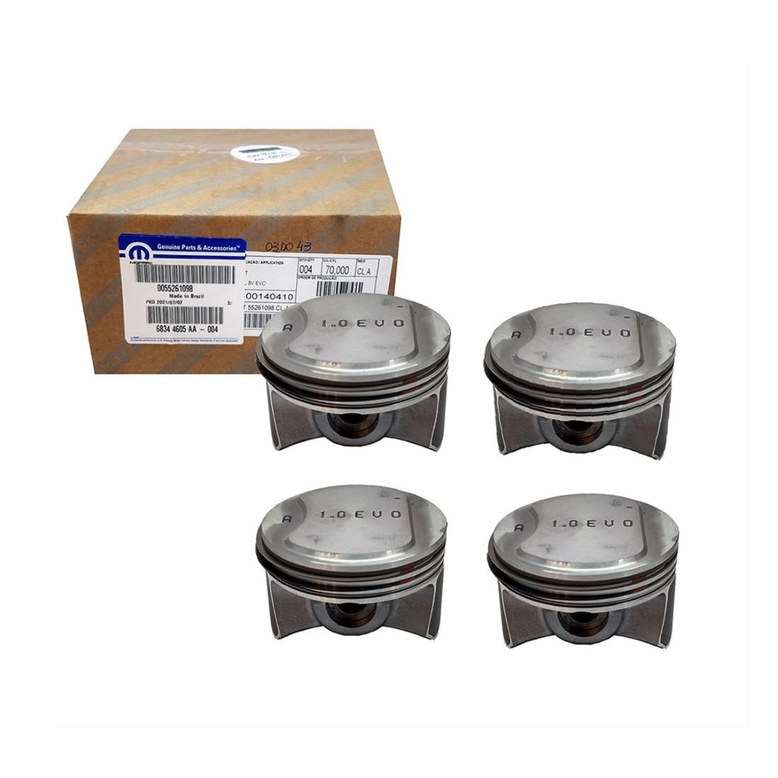 Jogo Pistao Com Aneis Fiat Mobi Novo Uno Fiat 55261098/Std