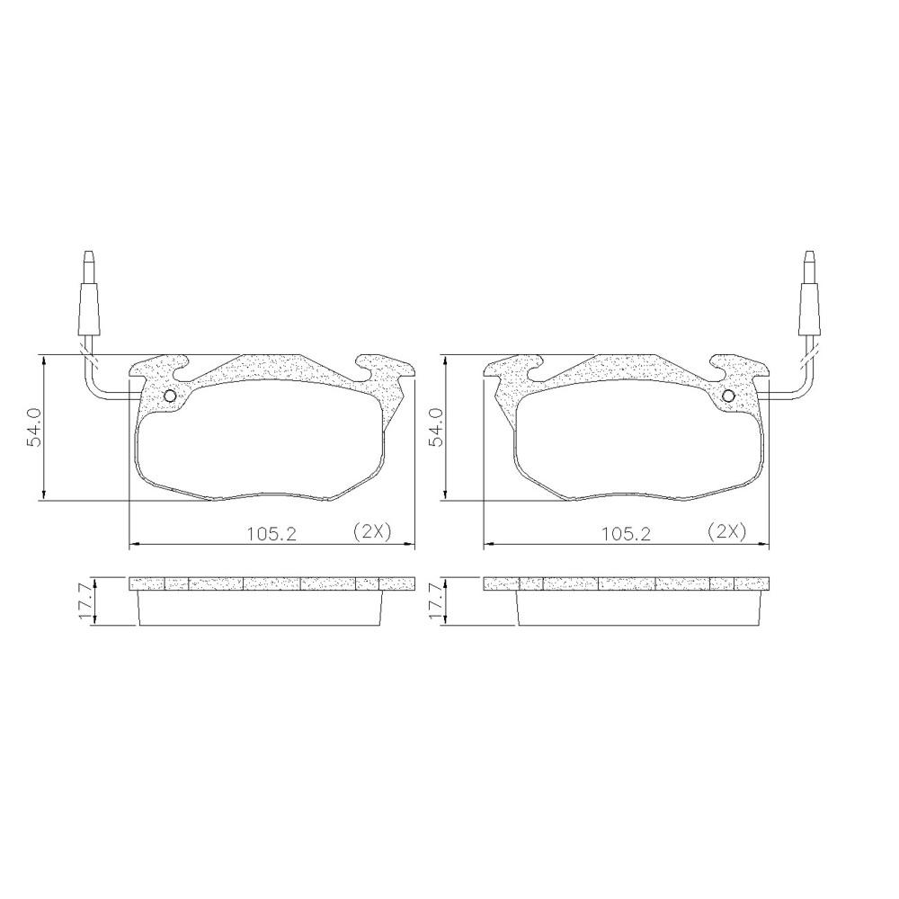 Pastilha De Freio Dianteira Peugeot 106 1991/ Frasle Pd522E